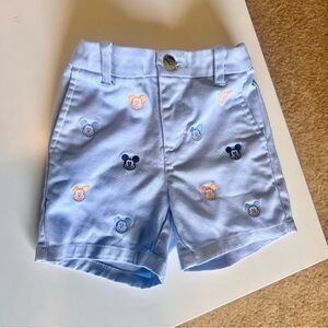 Janie and Jack Disney Mickey Mouse Embroidered Oxford Short